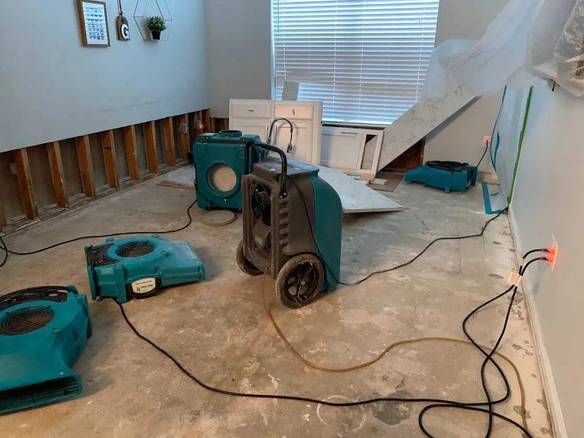 Dehumidifier in flood-cut room for Water Extraction & Removal in Valdosta
